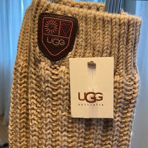 UGG, Camel Knitted Leg Warmers, NWT